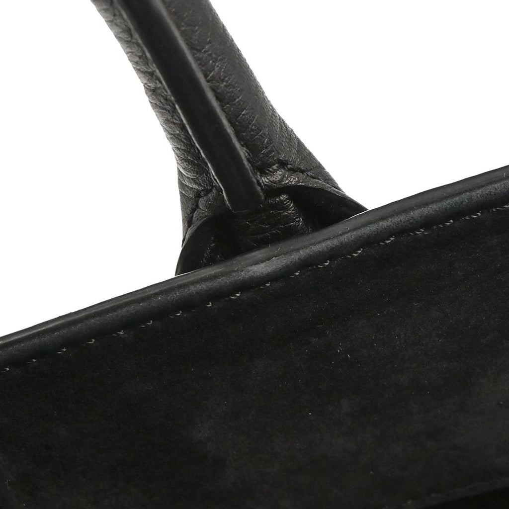 Chanel 2017-2018 Black Suede Neo Executive Cerf Tote 2way Shoulder Handbag