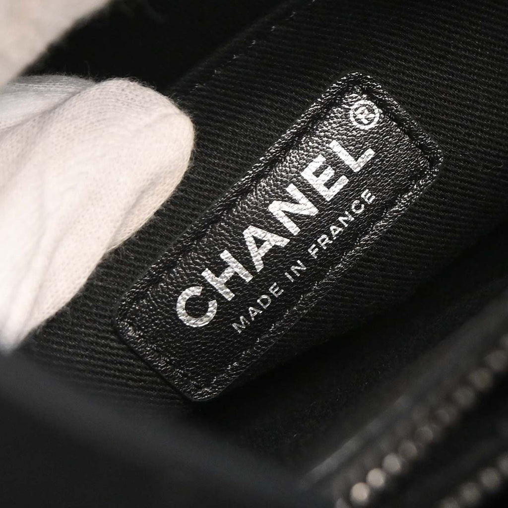 Chanel 2017-2018 Black Suede Neo Executive Cerf Tote 2way Shoulder Handbag