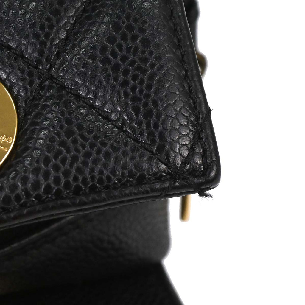 Chanel 2011 Black Caviar Skin Petite Timeless Tote PTT Chain Handbag