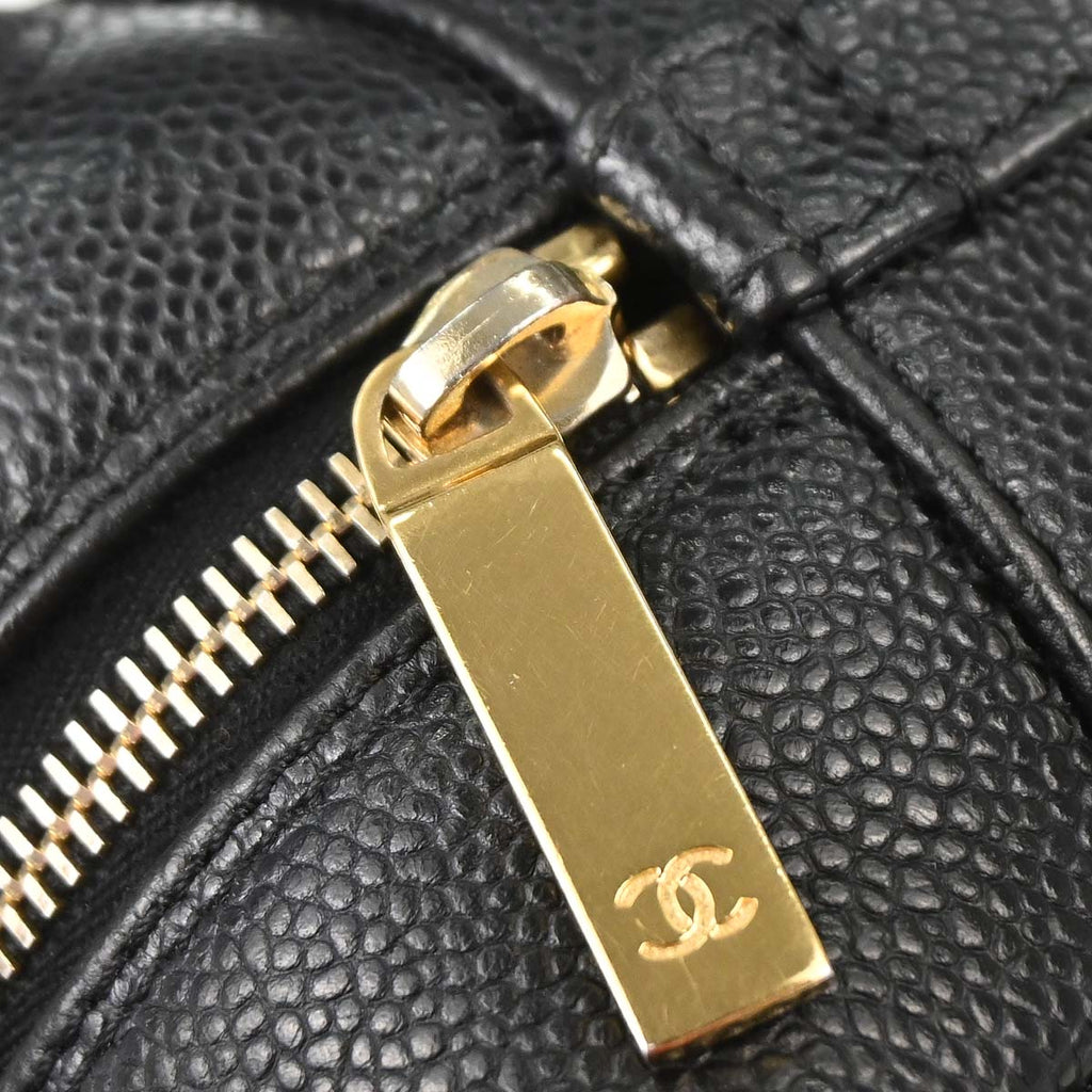Chanel 2011 Black Caviar Skin Petite Timeless Tote PTT Chain Handbag