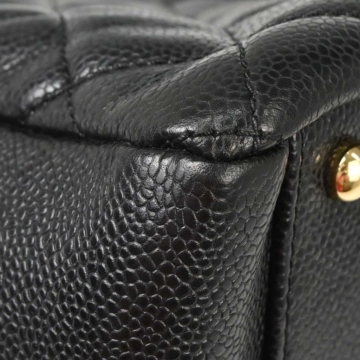Chanel 2011 Black Caviar Skin Petite Timeless Tote PTT Chain Handbag