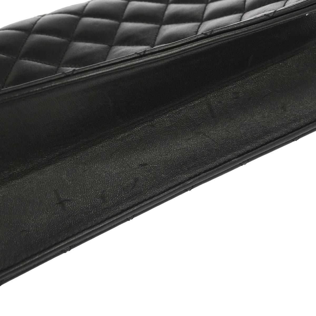 Chanel 2010-2011 Black Lambskin Turnlock Medium Half Flap Shoulder Bag