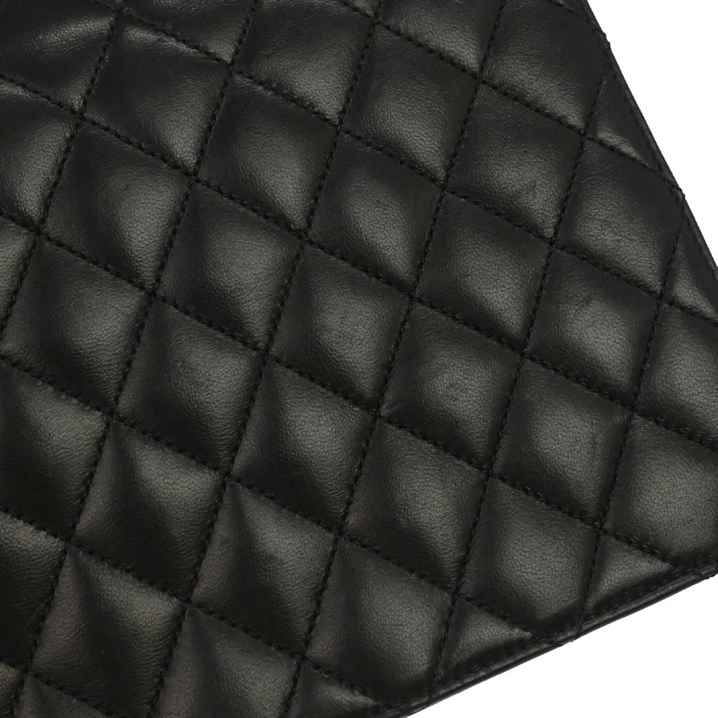 Chanel 2010-2011 Black Lambskin Turnlock Medium Half Flap Shoulder Bag