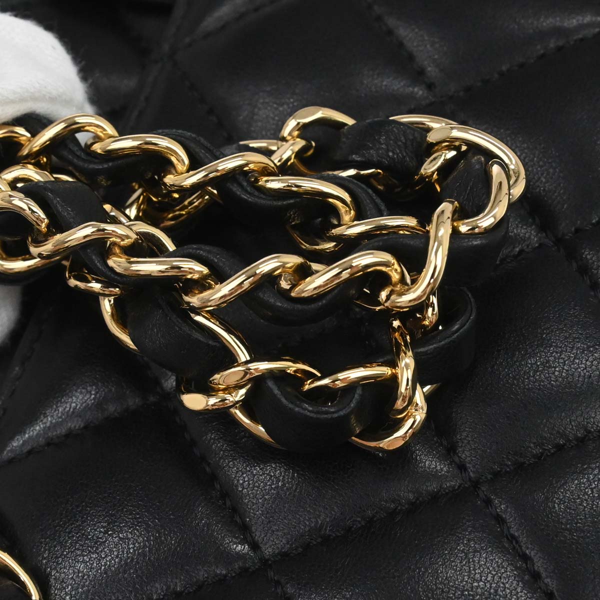 Chanel 2010-2011 Black Lambskin Turnlock Medium Half Flap Shoulder Bag