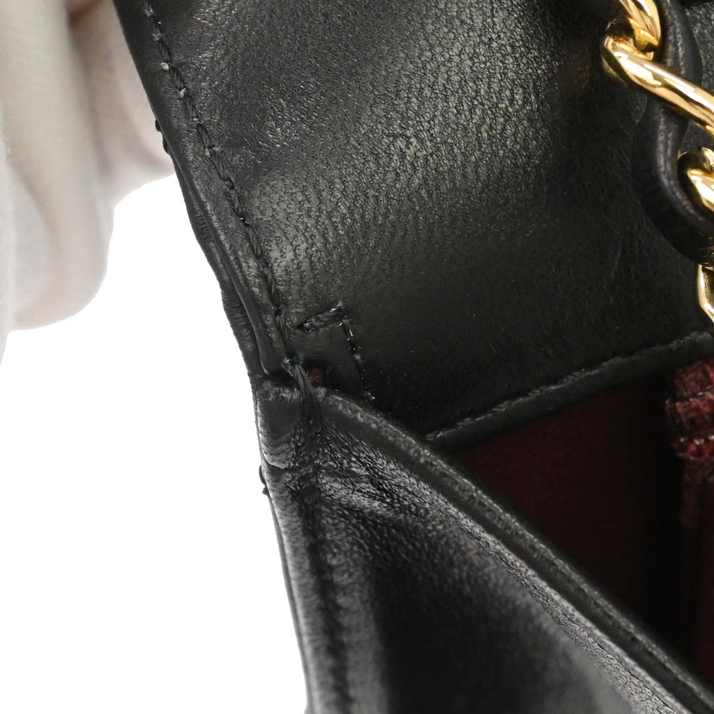 Chanel 2010-2011 Black Lambskin Turnlock Medium Half Flap Shoulder Bag