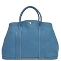Hermes Blue Jean Negonda Garden Party 36 PM Tote Handbag