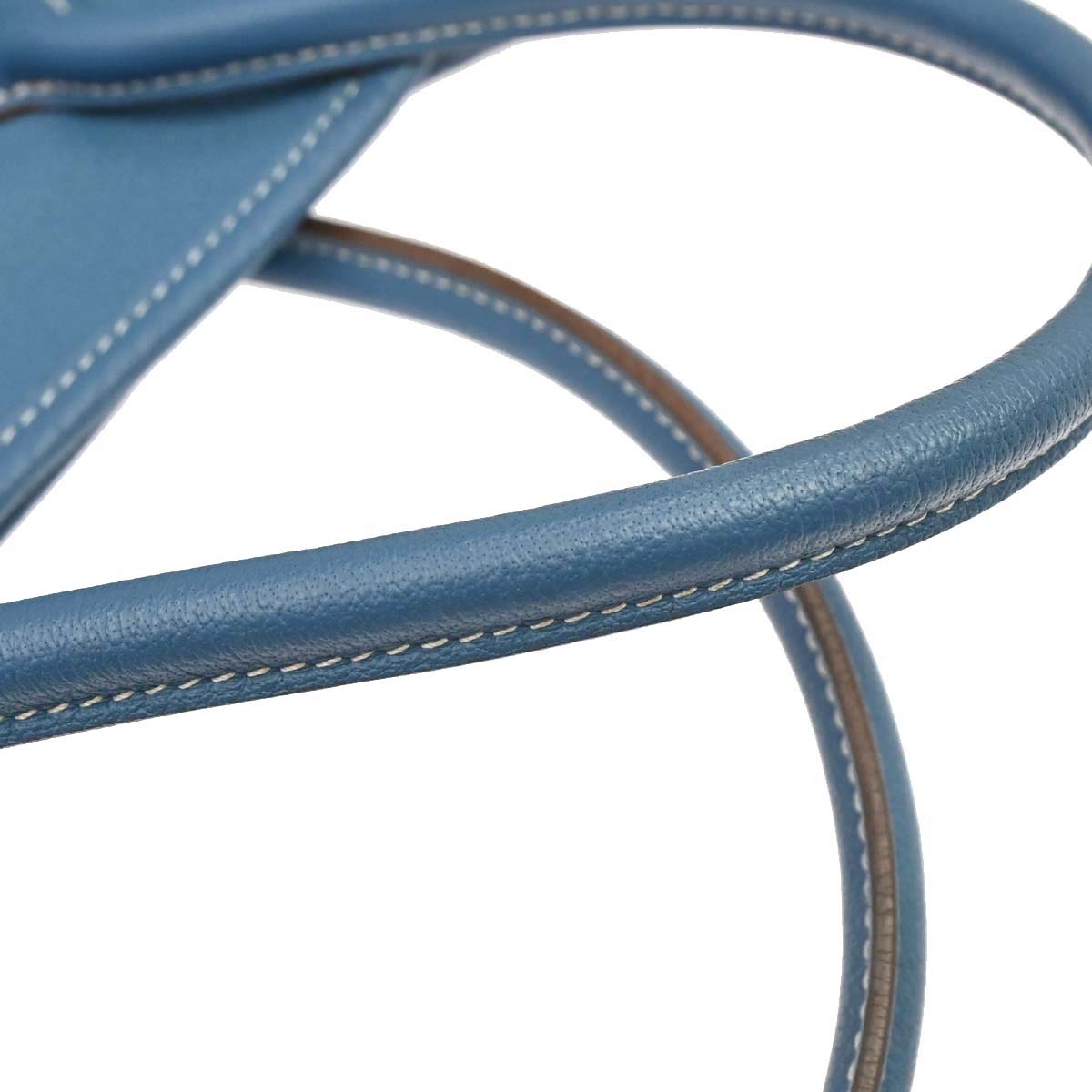 Hermes Blue Jean Negonda Garden Party 36 PM Tote Handbag