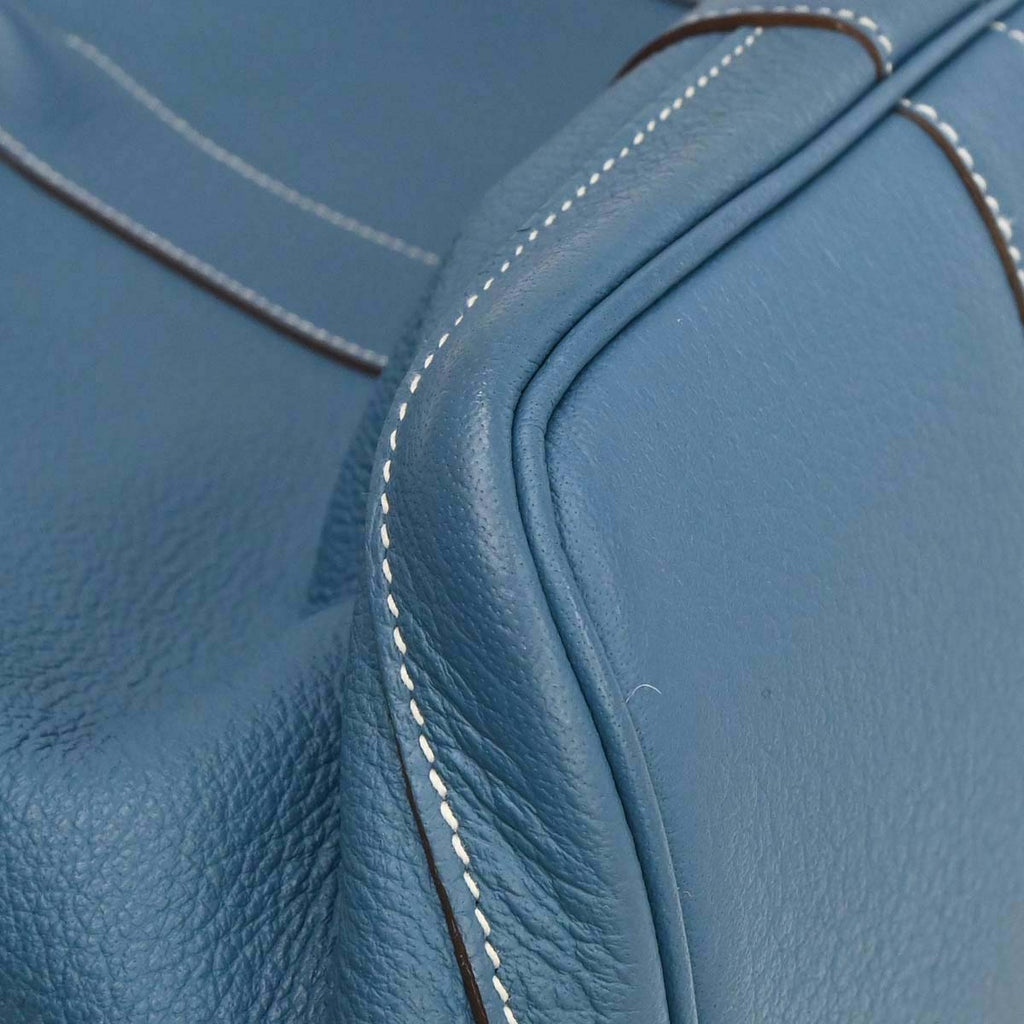 Hermes Blue Jean Negonda Garden Party 36 PM Tote Handbag