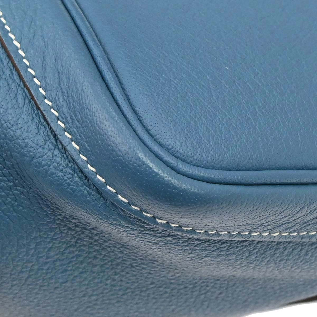 Hermes Blue Jean Negonda Garden Party 36 PM Tote Handbag