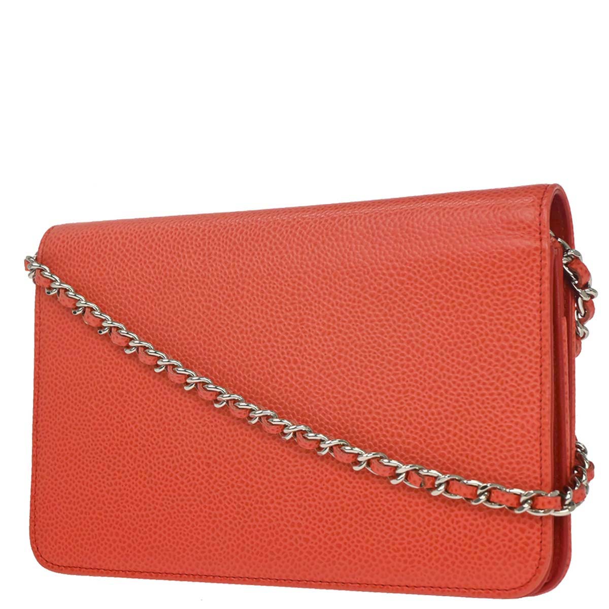 Chanel 2012-2013 Red Caviar Skin Timeless WOC Wallet on Chain Shoulder Bag