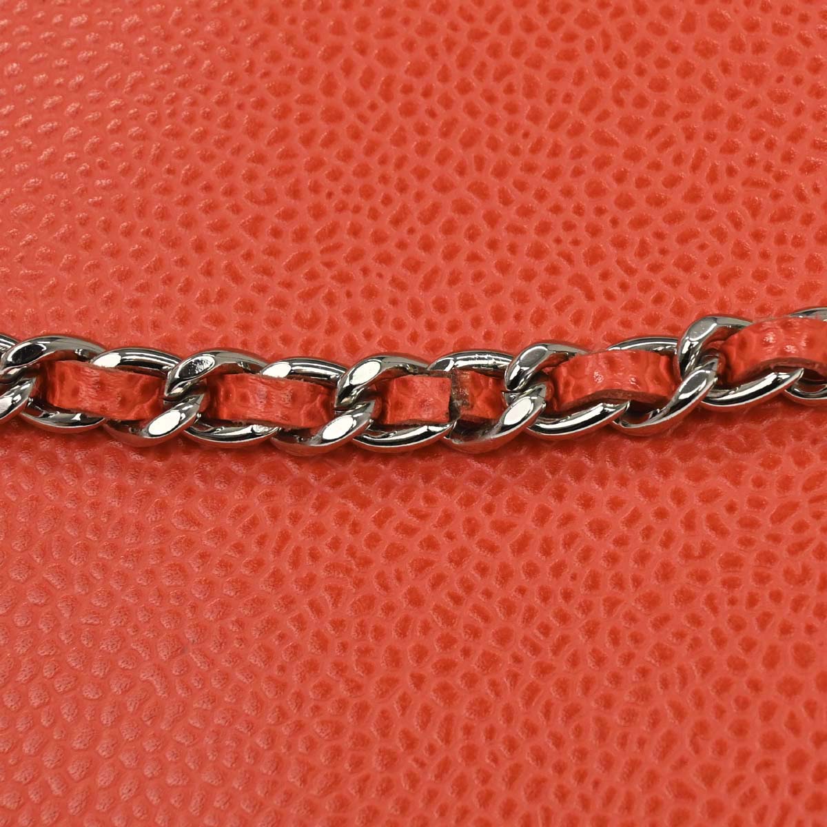 Chanel 2012-2013 Red Caviar Skin Timeless WOC Wallet on Chain Shoulder Bag