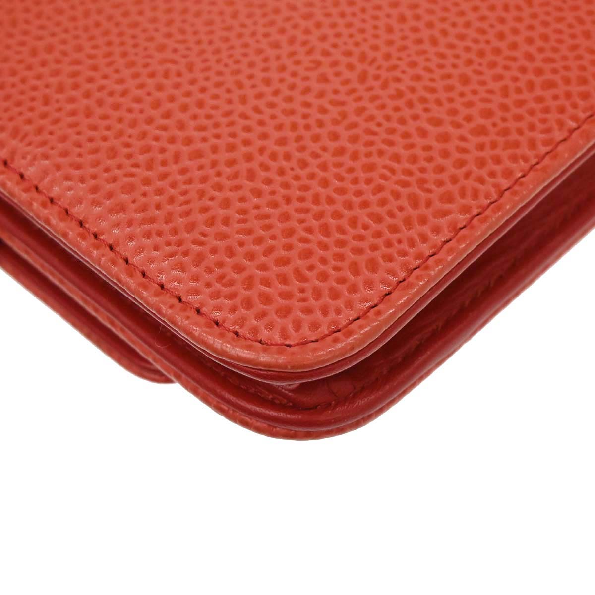 Chanel 2012-2013 Red Caviar Skin Timeless WOC Wallet on Chain Shoulder Bag