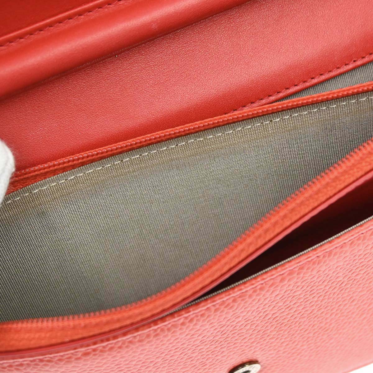 Chanel 2012-2013 Red Caviar Skin Timeless WOC Wallet on Chain Shoulder Bag