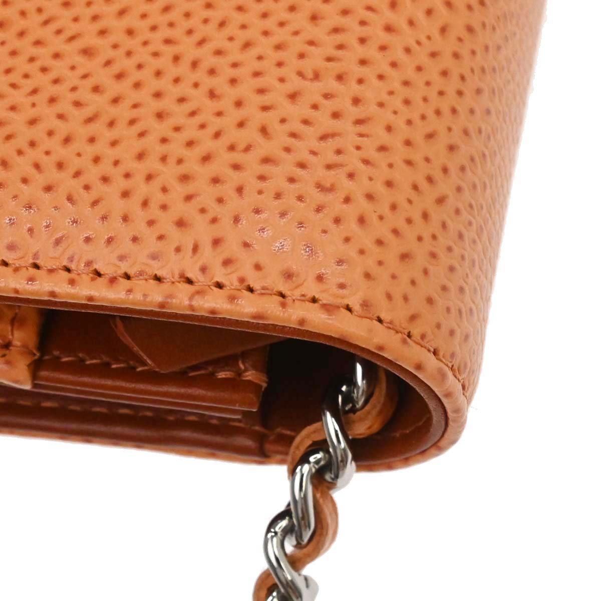 Chanel 2012-2013 Orange Caviar Skin Timeless WOC Wallet on Chain Shoulder Bag