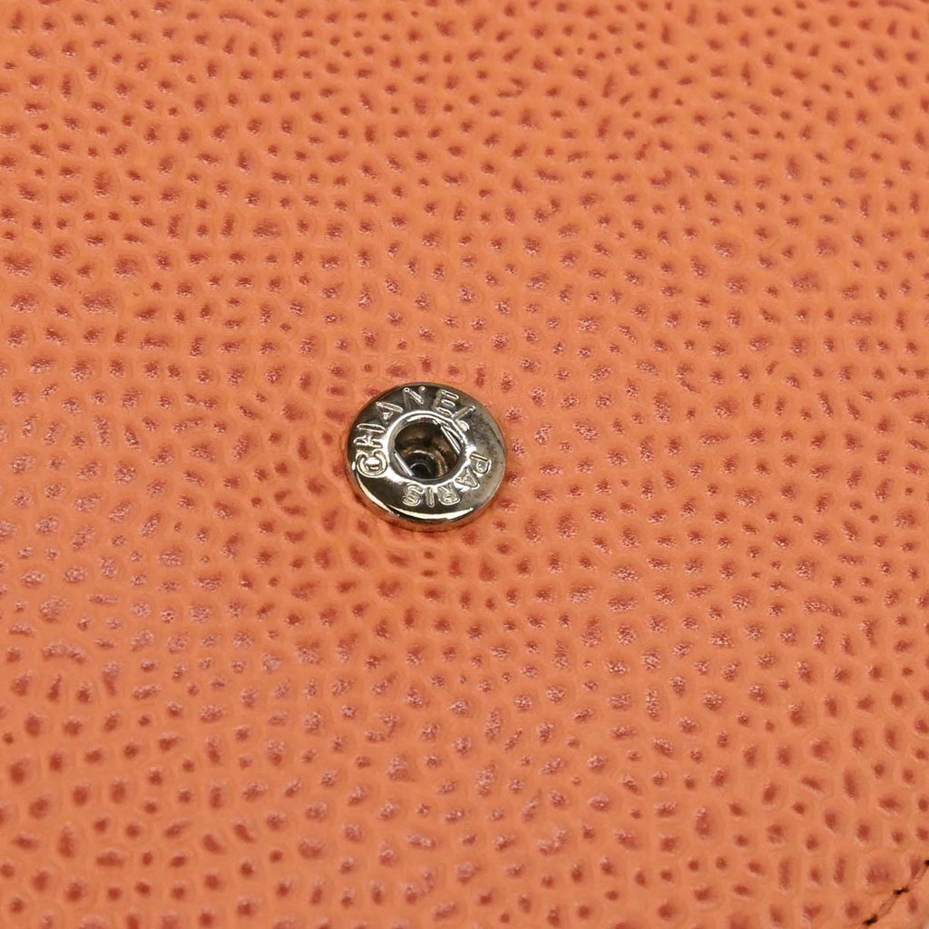 Chanel 2012-2013 Orange Caviar Skin Timeless WOC Wallet on Chain Shoulder Bag