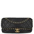 Chanel 2012 Black Calfskin Chain Me Shoulder Bag