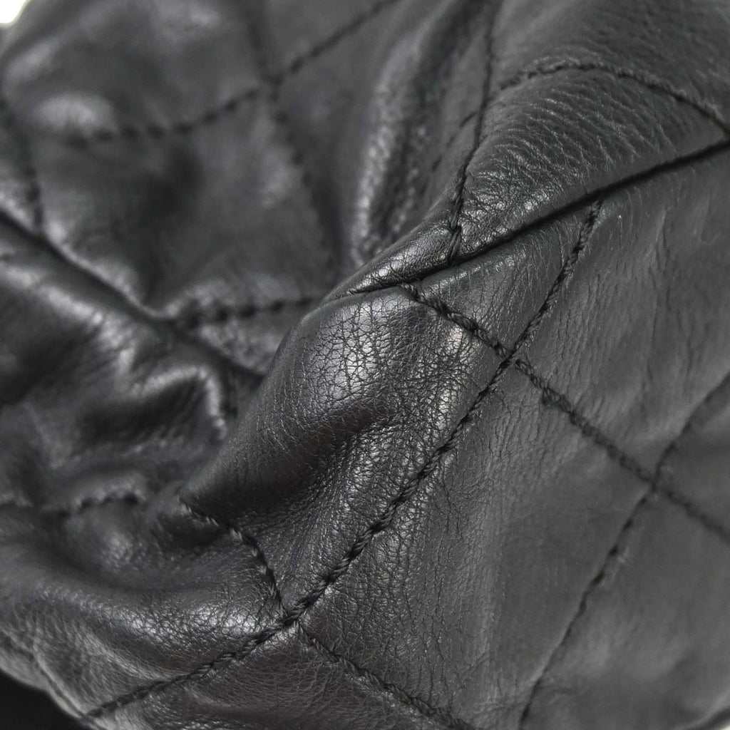 Chanel 2012 Black Calfskin Chain Me Shoulder Bag