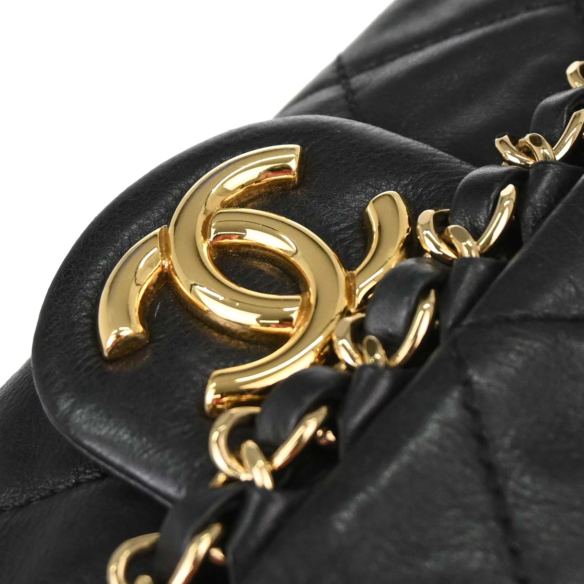 Chanel 2012 Black Calfskin Chain Me Shoulder Bag