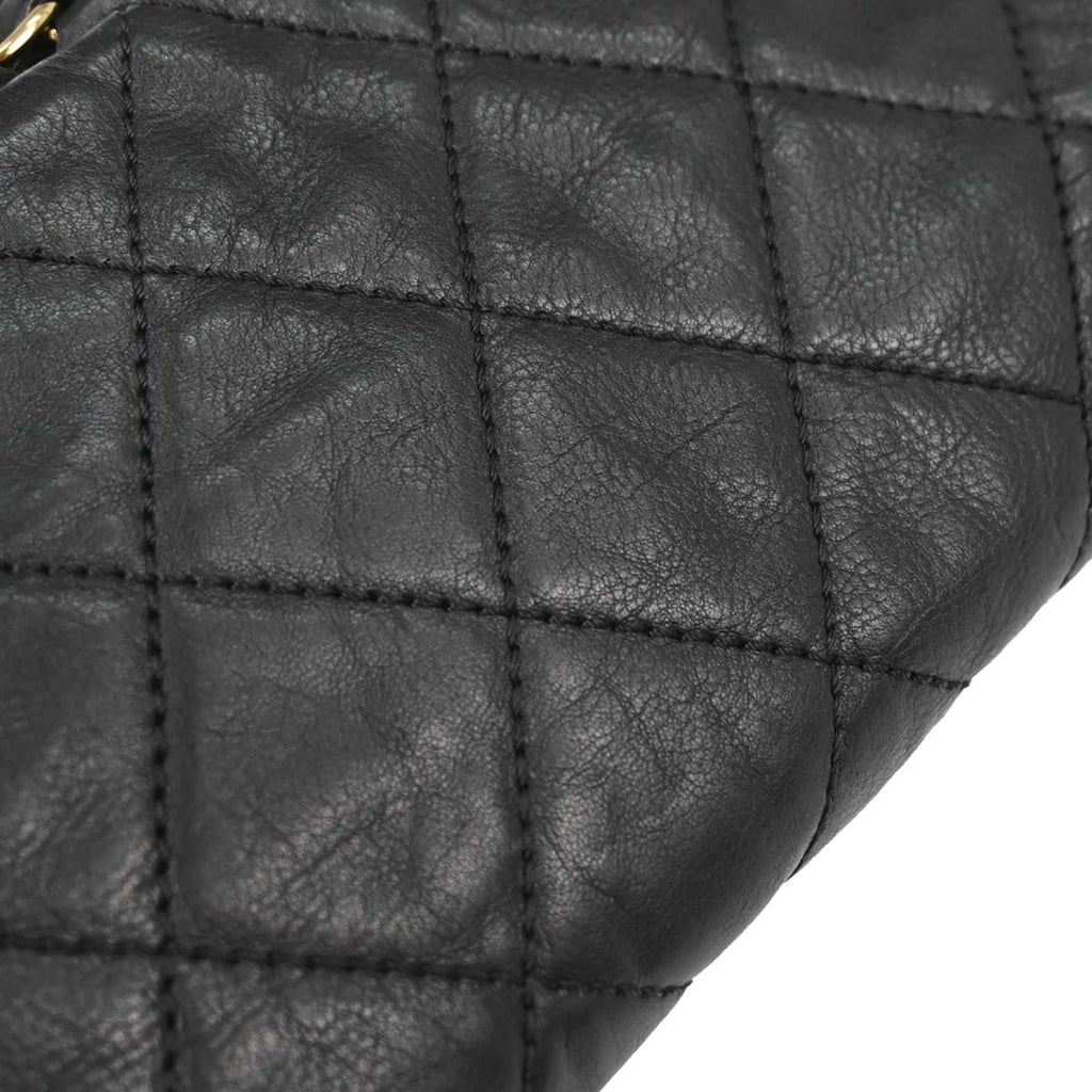 Chanel 2012 Black Calfskin Chain Me Shoulder Bag