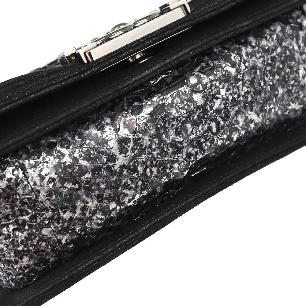 Boy Chanel * 2014 Silver Python Small Chain Shoulder Bag