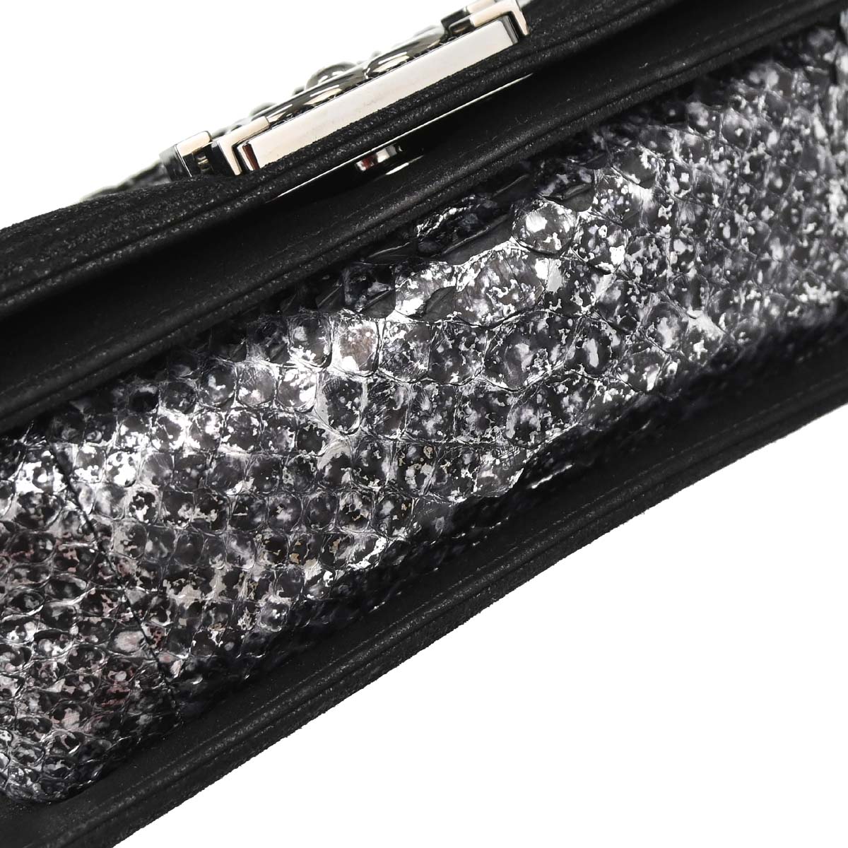 Boy Chanel * 2014 Silver Python Small Chain Shoulder Bag