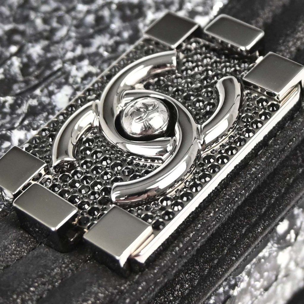Boy Chanel * 2014 Silver Python Small Chain Shoulder Bag