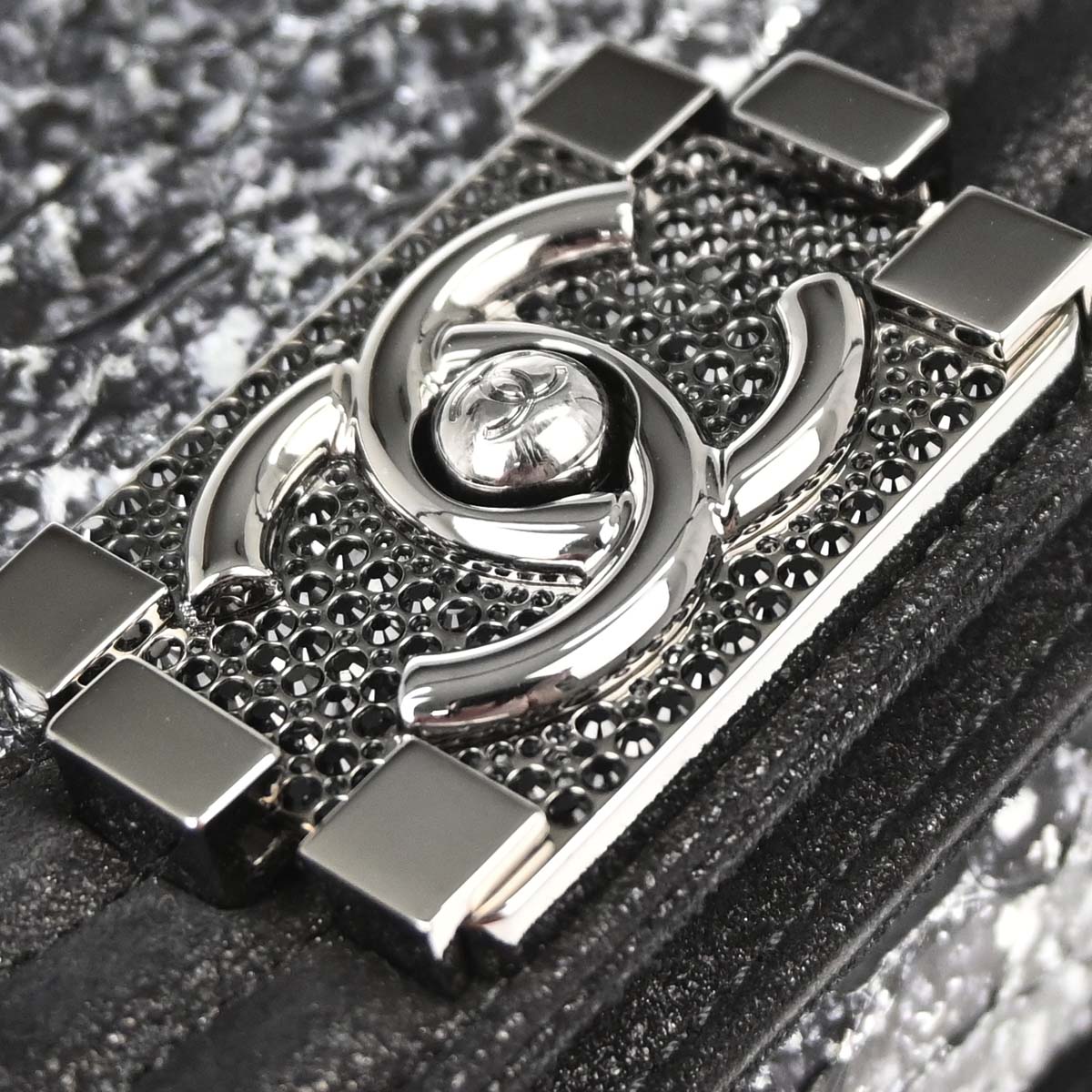 Boy Chanel * 2014 Silver Python Small Chain Shoulder Bag