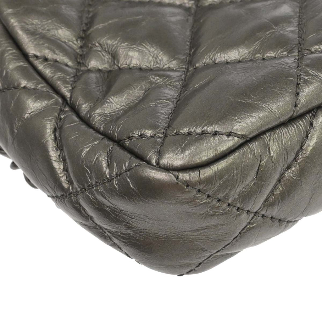 Chanel 2010-2011 Gray Calfskin Chain Me Shoulder Bag