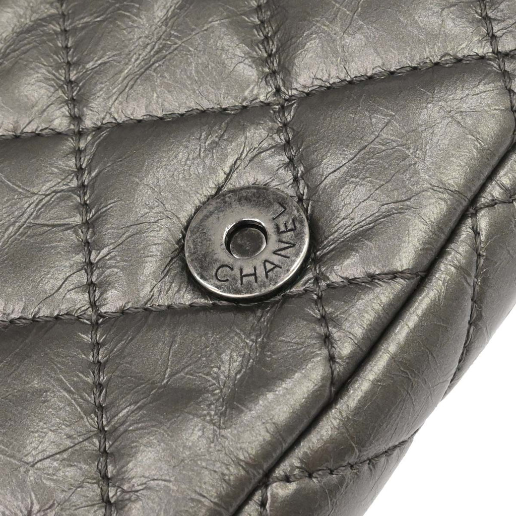 Chanel 2010-2011 Gray Calfskin Chain Me Shoulder Bag