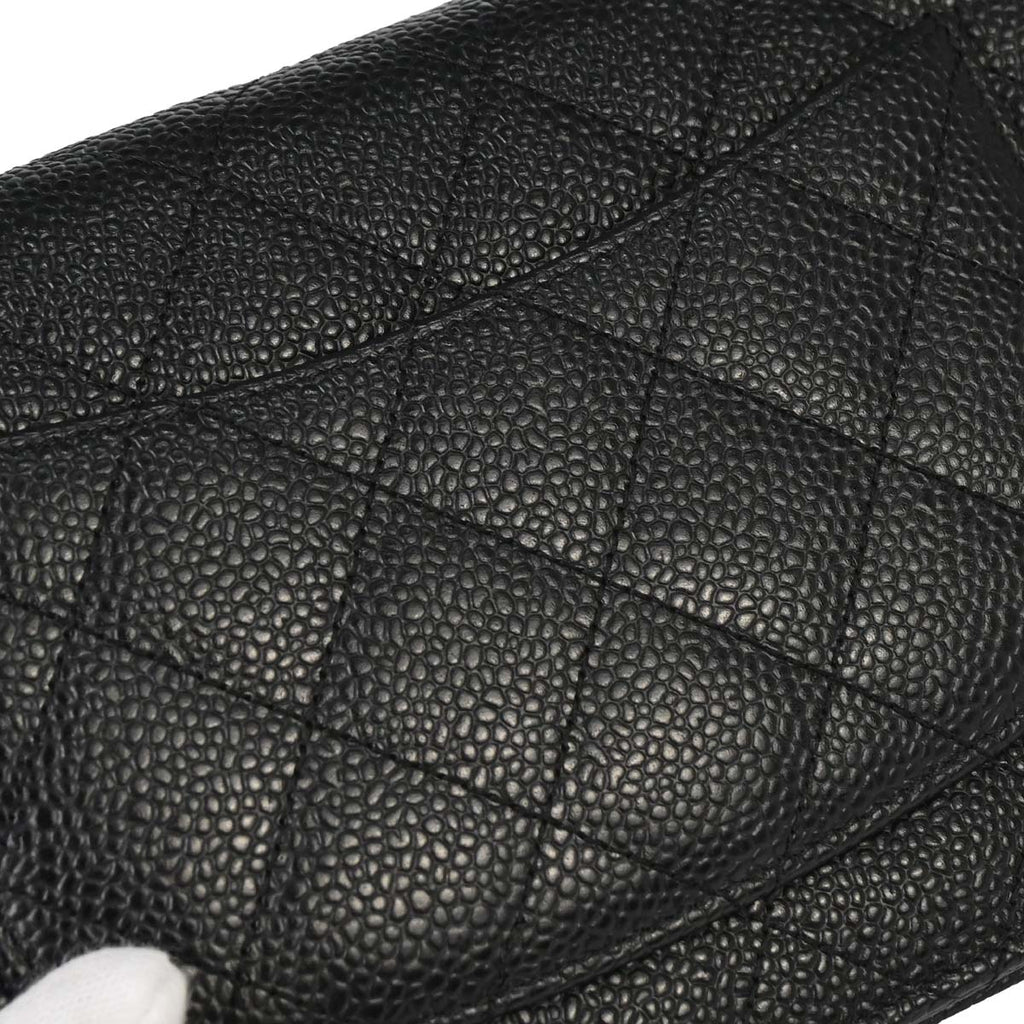 Chanel 2013-2014 Black Caviar Skin Classic WOC Wallet on Chain Bag