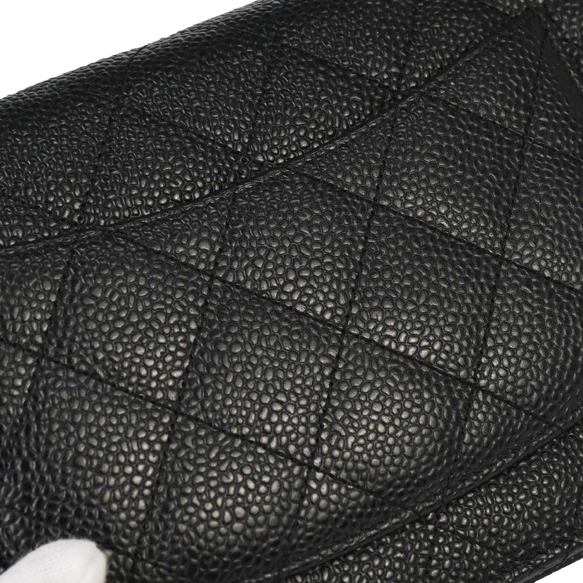 Chanel 2013-2014 Black Caviar Skin Classic WOC Wallet on Chain Bag