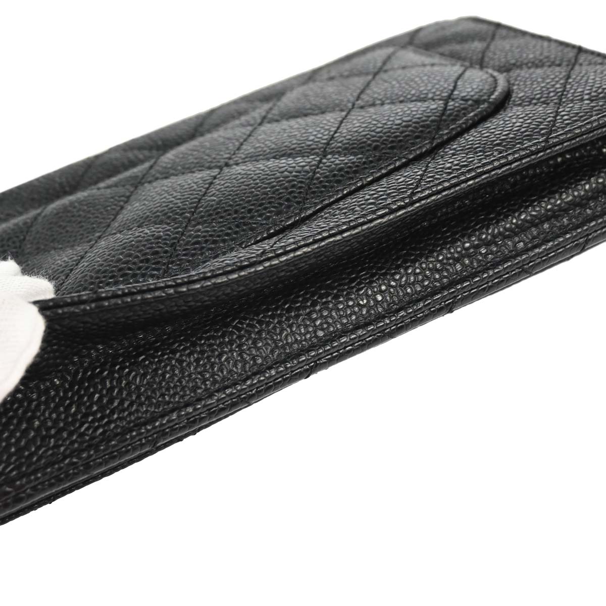 Chanel 2013-2014 Black Caviar Skin Classic WOC Wallet on Chain Bag