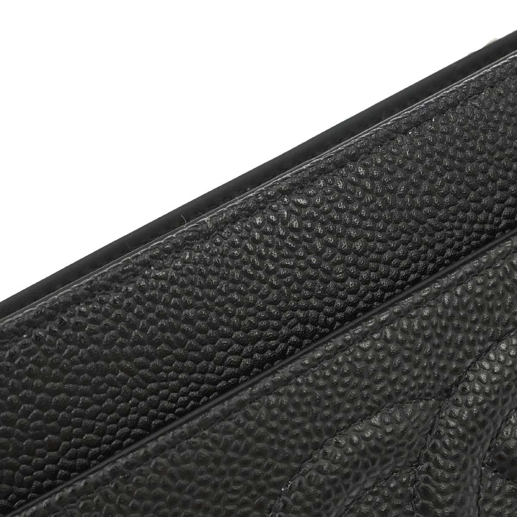 Chanel 2014 Black Caviar Skin Timeless WOC Wallet on Chain Shoulder Bag
