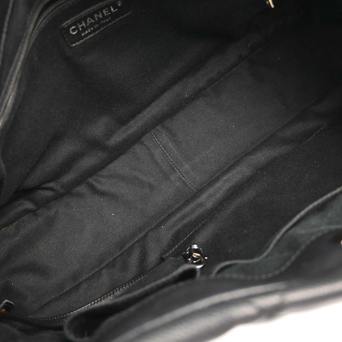 Chanel 2012 Black Caviar Skin Timeless CC Chain Tote Bag