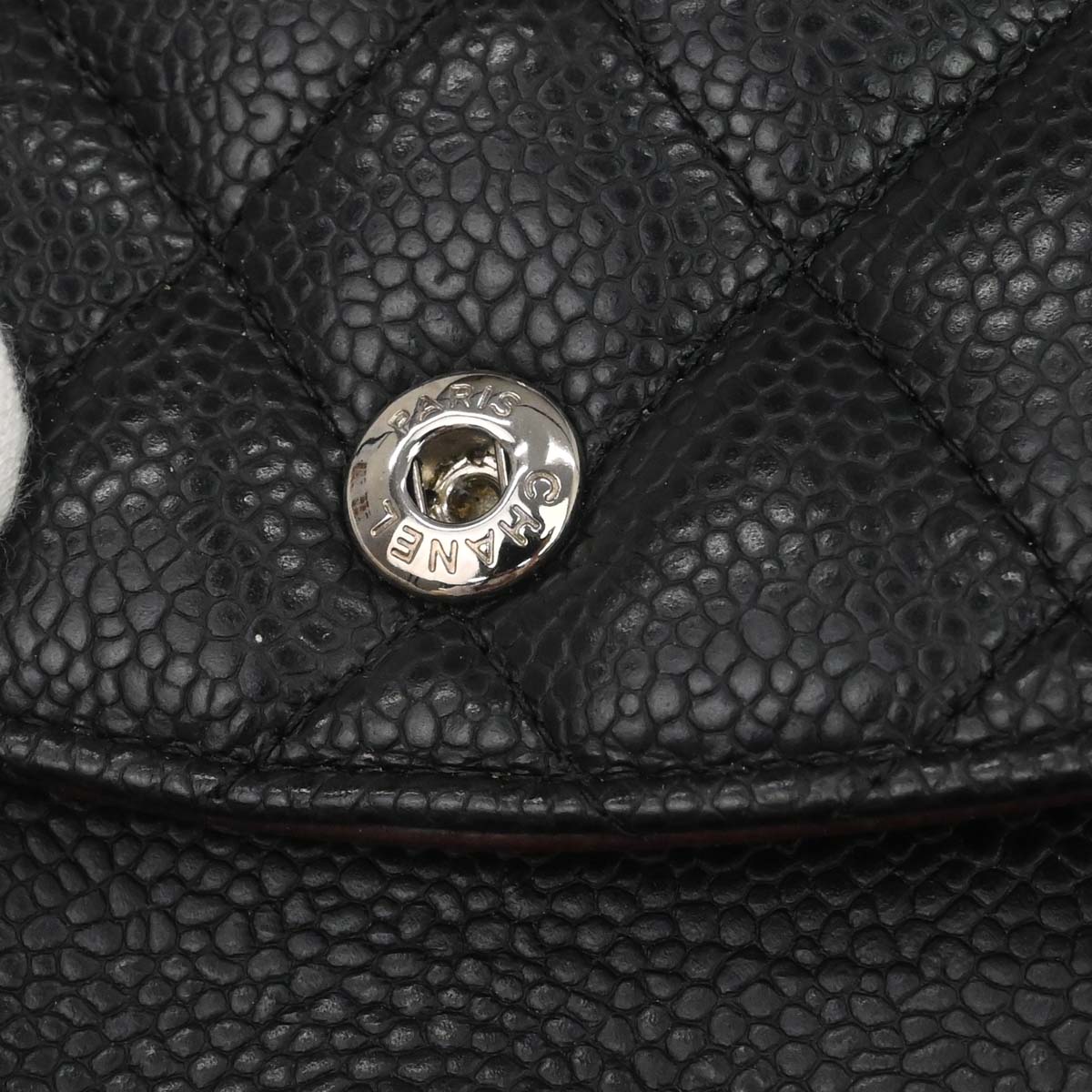 Chanel 2014 Black Caviar Skin Medium Classic Double Flap Shoulder Bag