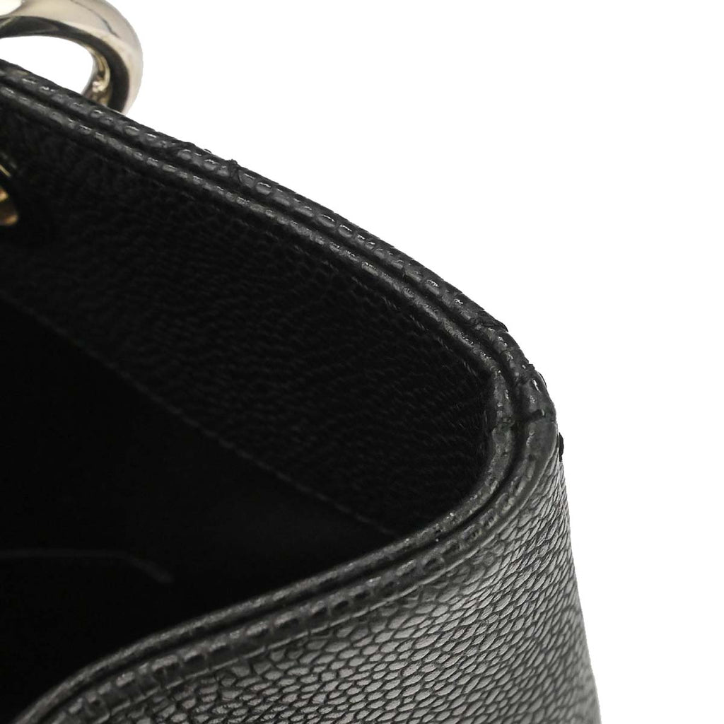 Chanel 2014 Black Caviar Skin Grand Shopping Tote GST Chain Handbag