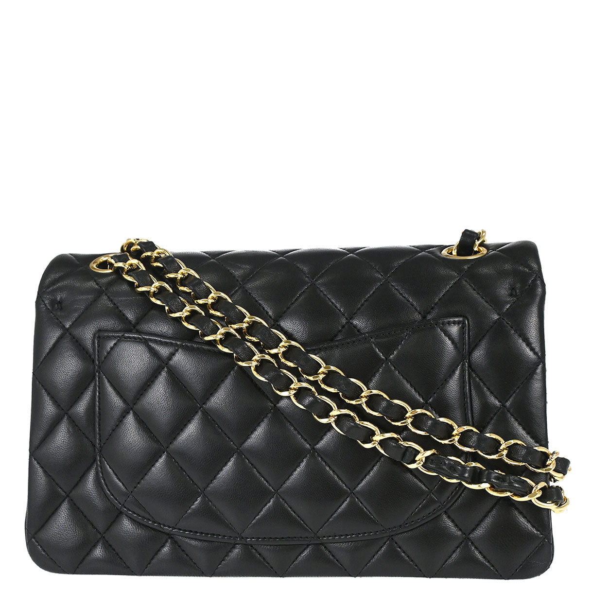 Chanel Black Lambskin Small Classic Double Flap Shoulder Bag