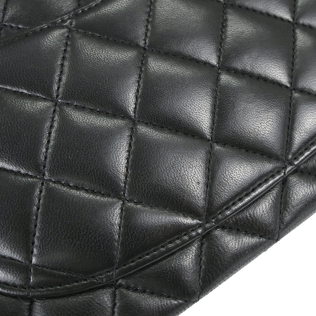 Chanel Black Lambskin Small Classic Double Flap Shoulder Bag
