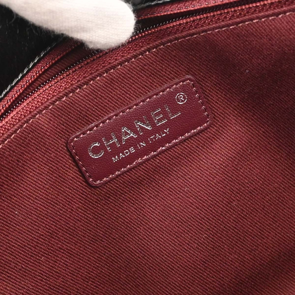 Chanel 2015-2016 Black Calfskin Accordion Flap Shoulder Bag