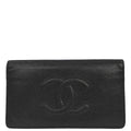Chanel 2012 Black Caviar Skin Bifold Wallet