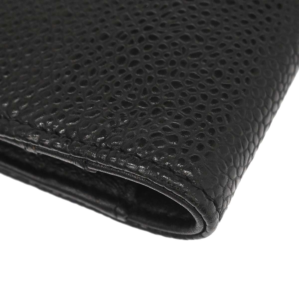 Chanel 2012 Black Caviar Skin Bifold Wallet