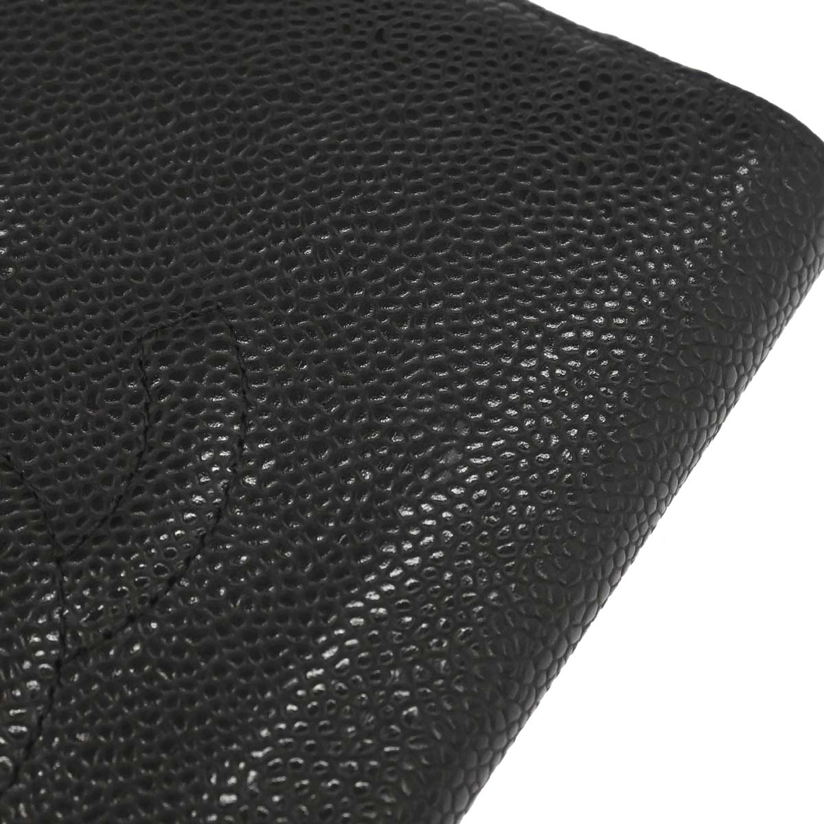 Chanel 2012 Black Caviar Skin Bifold Wallet