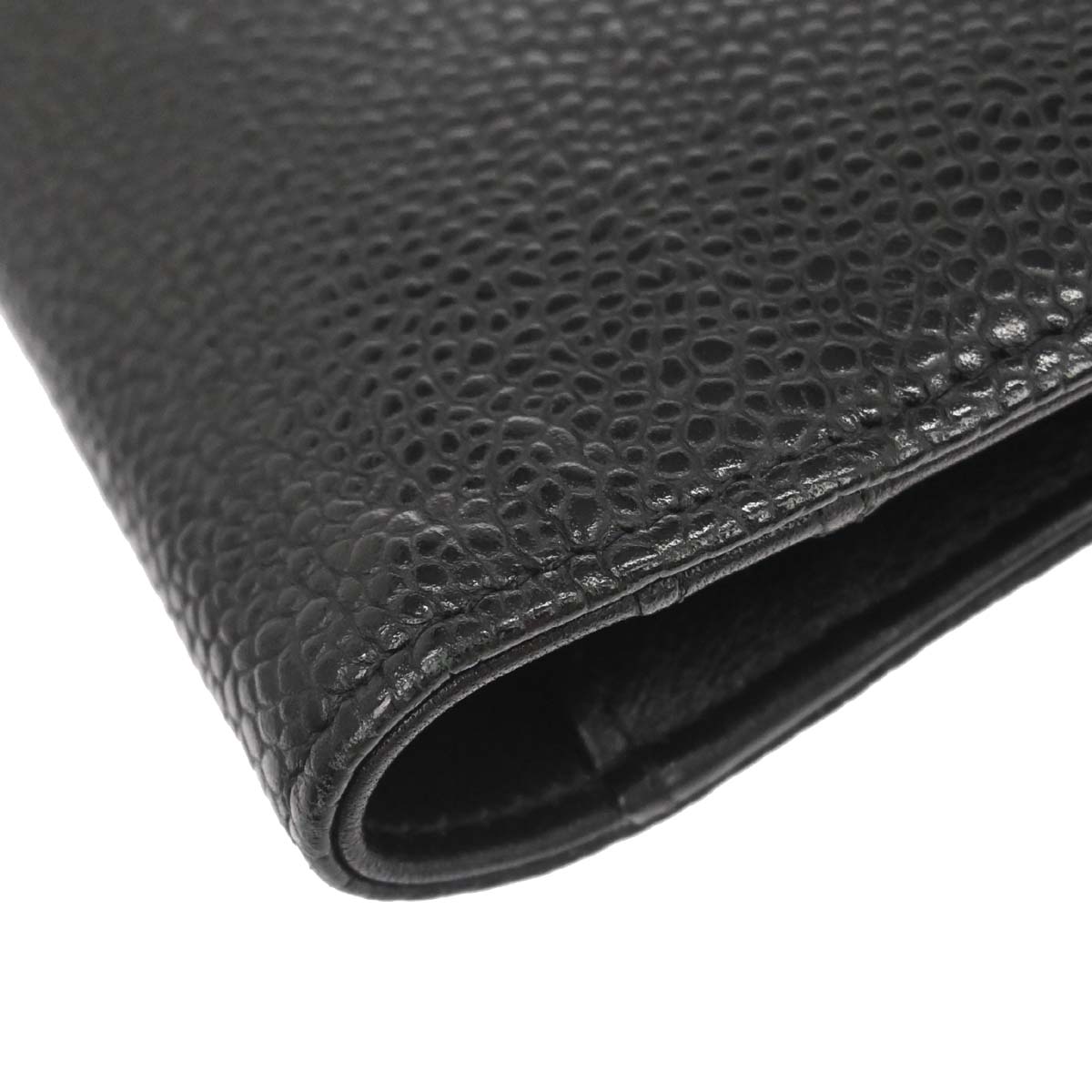 Chanel 2012 Black Caviar Skin Bifold Wallet