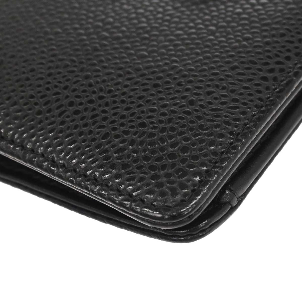 Chanel 2012 Black Caviar Skin Bifold Wallet