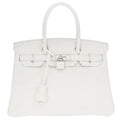 Hermes White Togo Birkin 30 Handbag