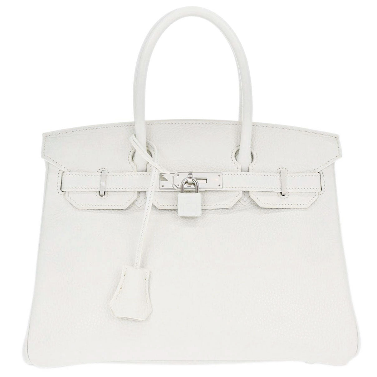 Hermes White Togo Birkin 30 Handbag