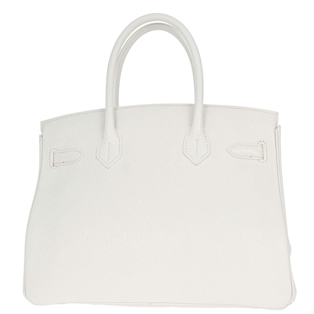 Hermes White Togo Birkin 30 Handbag