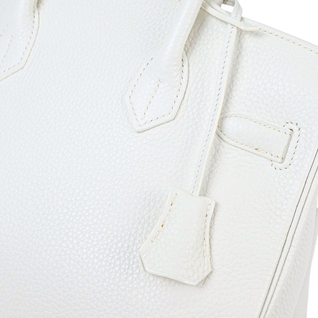Hermes White Togo Birkin 30 Handbag