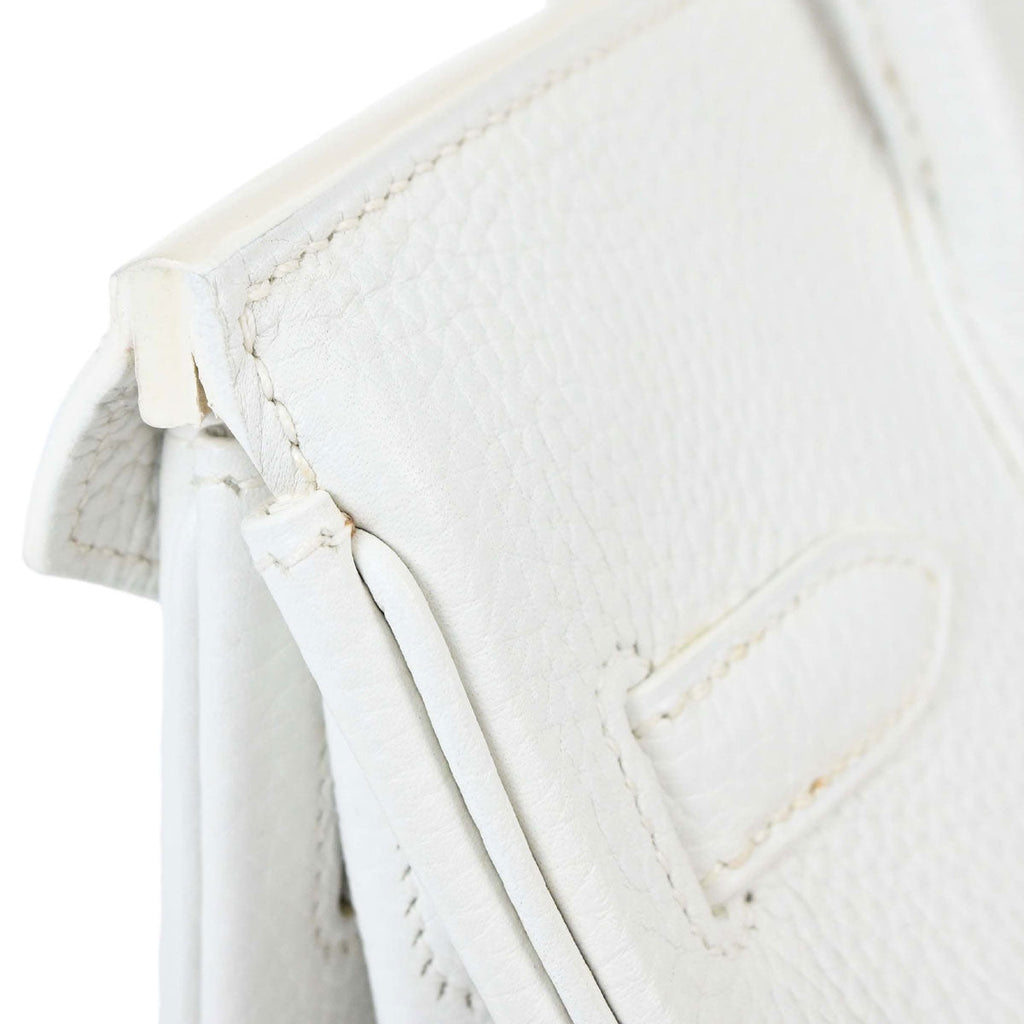 Hermes White Togo Birkin 30 Handbag