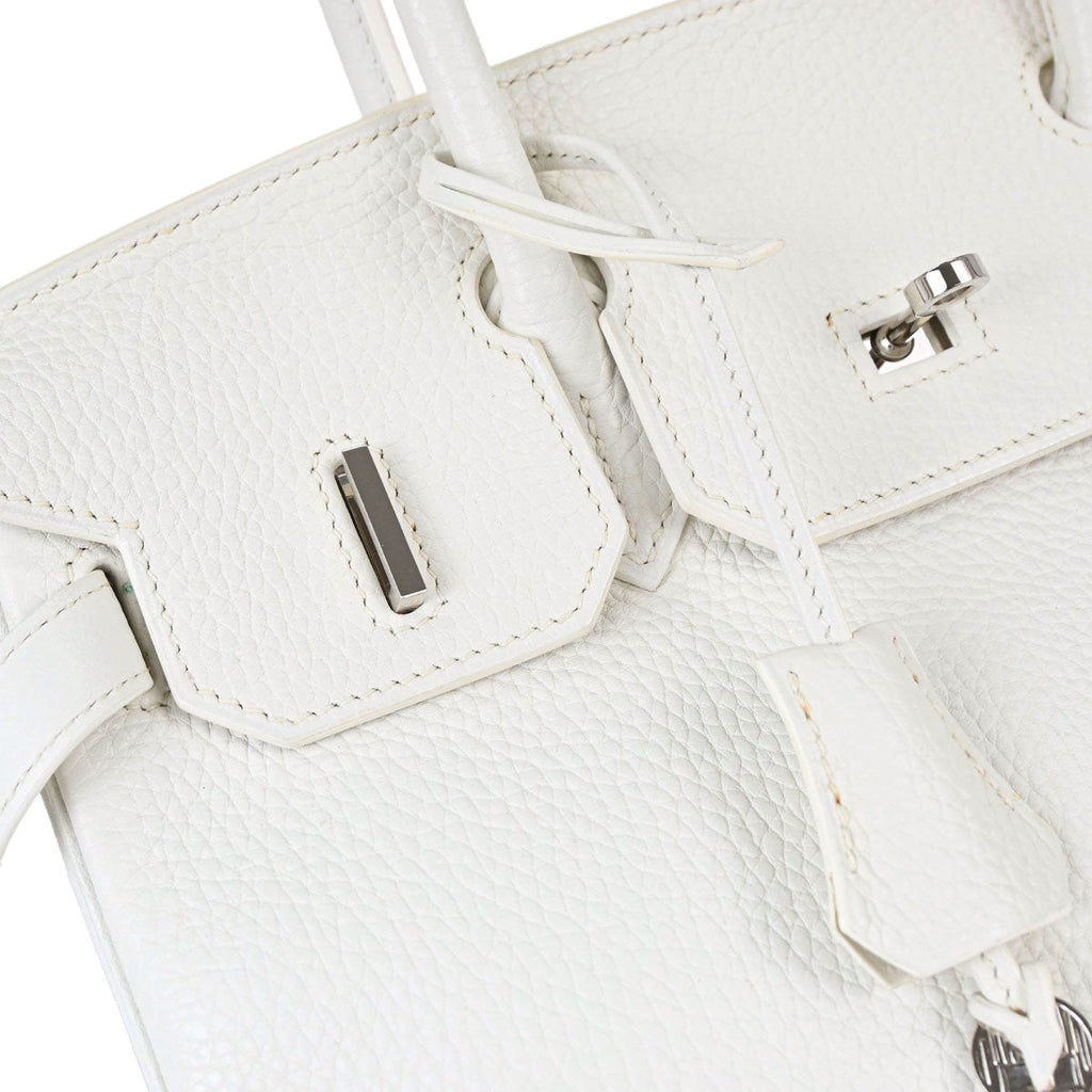 Hermes White Togo Birkin 30 Handbag
